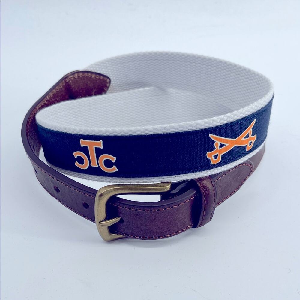 Smathers & Branson University of Virginia Cavaliers leather webbing woven belt